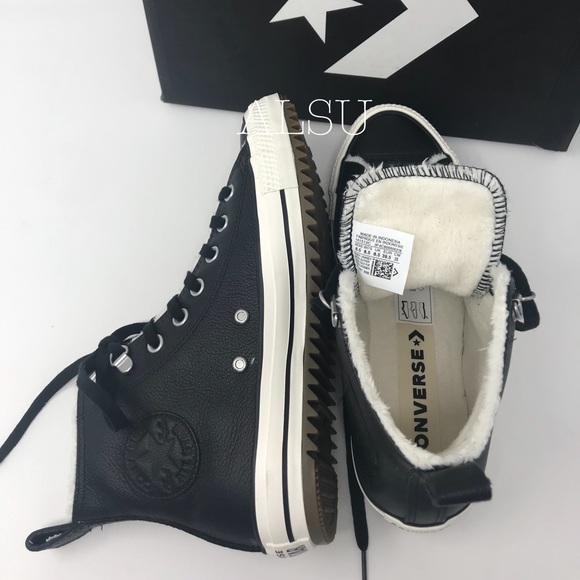 Converse Ctas Hiker Boot Leather Black Egret W - Picture 7 of 8
